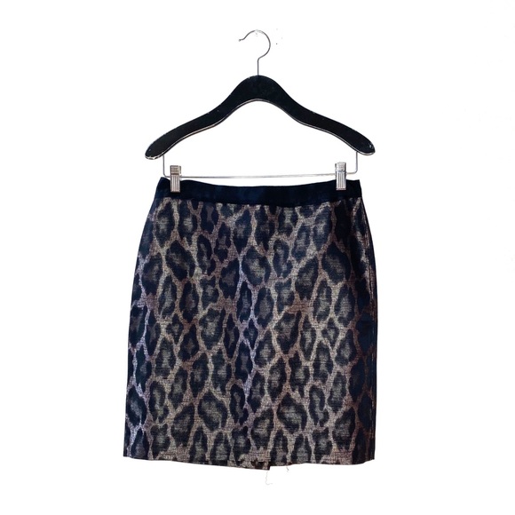 Ann Taylor Animal Print Pencil Skirt